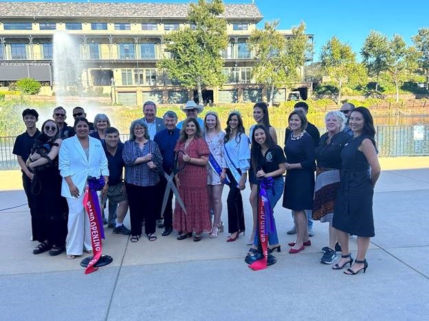 El Dorado County community members, and Senator Marie Alvarado-Gil and her team join for the Ribbon Ceremony cutting of the ribbon. 
